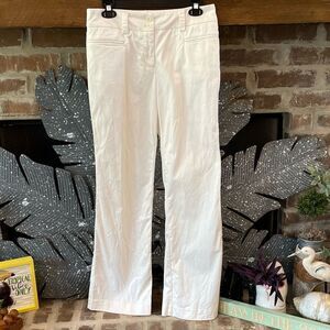 NEW York & Company Women Size 4 Cotton/Spandex White Dress Pants